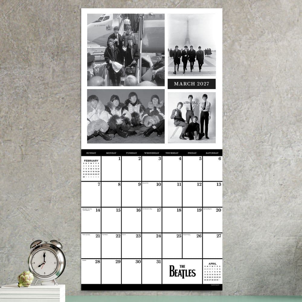 The Beatles In Black and White 2027 Wall Calendar Fourth Alternate Image