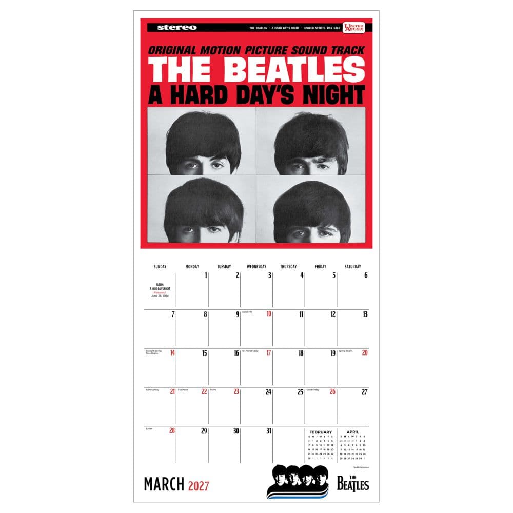 The Beatles Albums and Artwork 2027 Wall Calendar Second Alternate Image