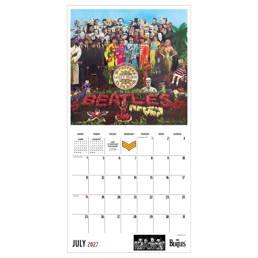 The Beatles Albums and Artwork 2027 Wall Calendar Third Alternate Image