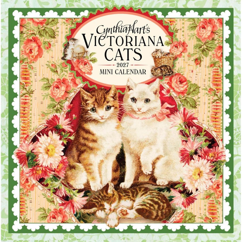 Cynthia Harts Victoriana Cats 2027 Mini Wall Calendar Main Product Image