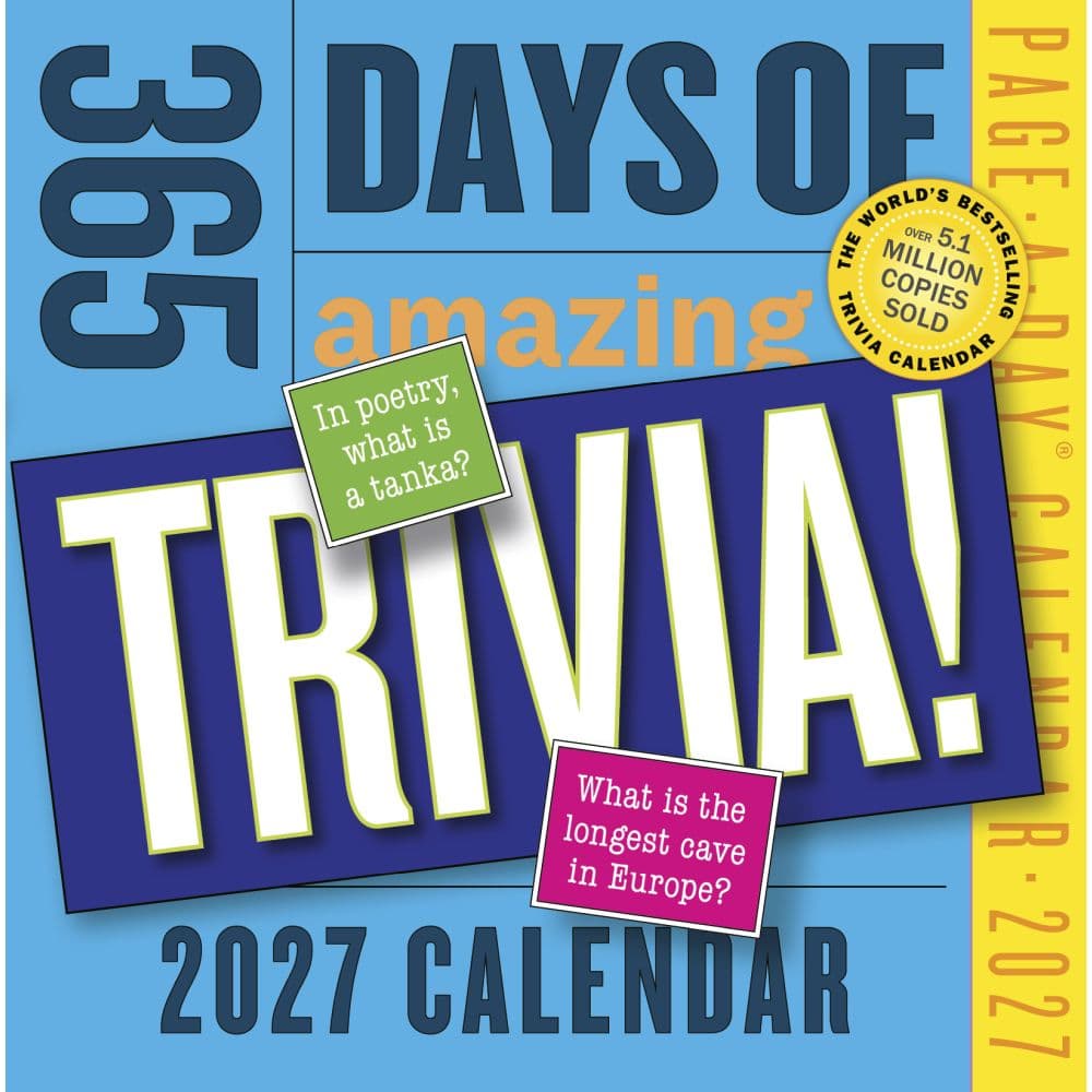 image 365 Days of Amazing Trivia 2027 Page-A-Day Desk Calendar Main Product Image