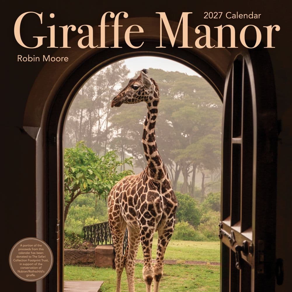Giraffe Manor 2027 Wall Calendar Main Product Image