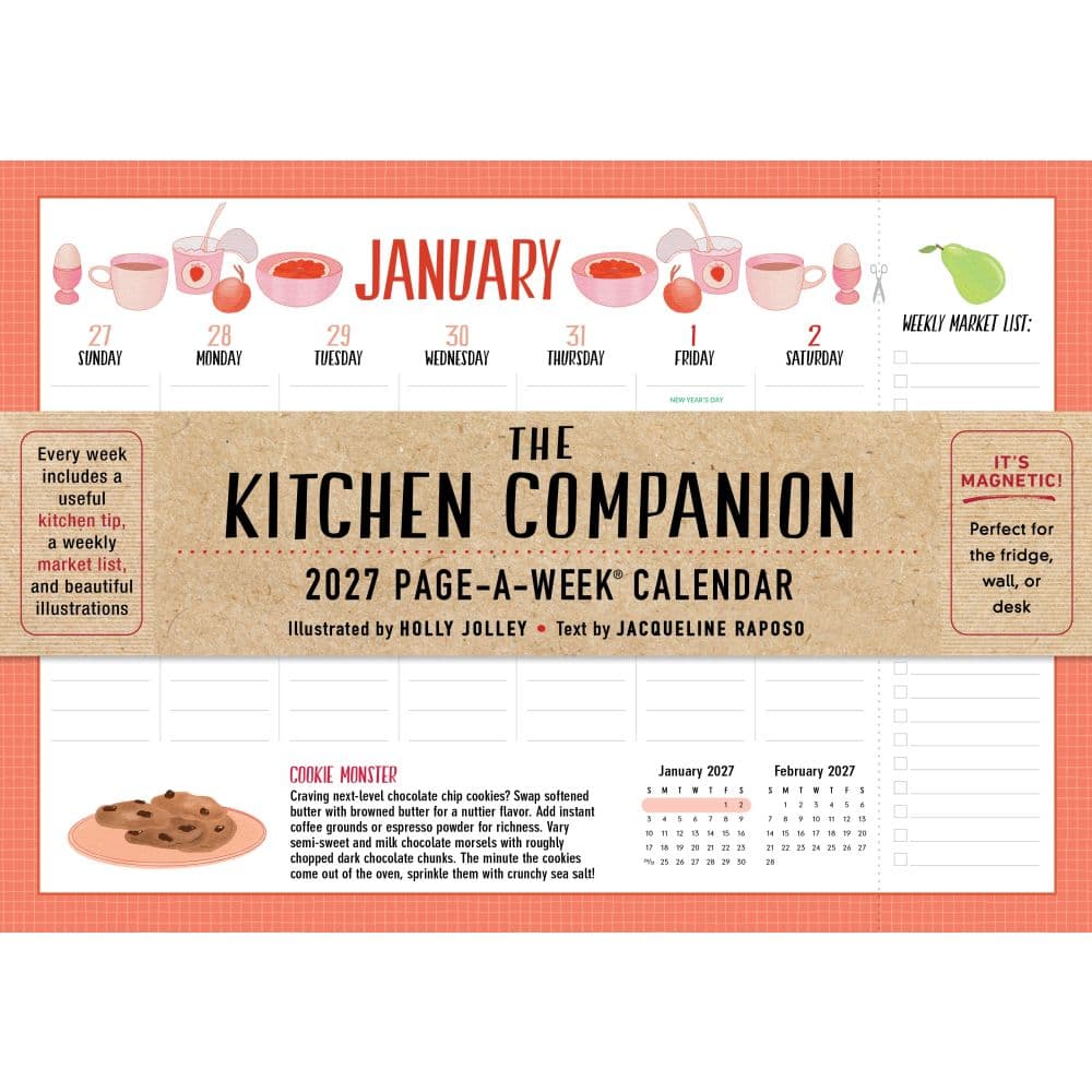 Kitchen Companion Page-A-Week 2027 WallCalendar Main Product Image