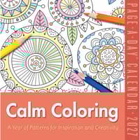 image Calm Coloring 2027 Page-A-Day Desk Calendar Main Product Image