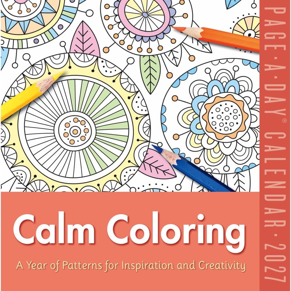 image Calm Coloring 2027 Page-A-Day Desk Calendar Main Product Image
