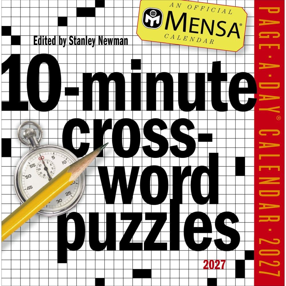 Mensa 10-Minute Crossword Puzzles 2027 Page-A-Day Desk Calendar Main Product Image