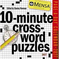 image Mensa 10-Minute Crossword Puzzles 2027 Page-A-Day Desk Calendar Main Product Image