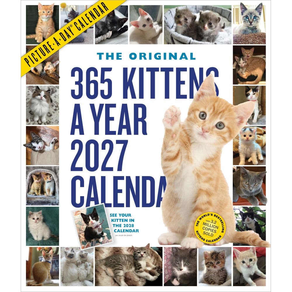 365 Kittens-A-Year Picture-A-Day 2027 Wall Calendar Main Product Image