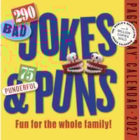 image 290 Bad Jokes and 75 Punderful Puns 2027 Page-A-Day Desk Calendar Main Product Image