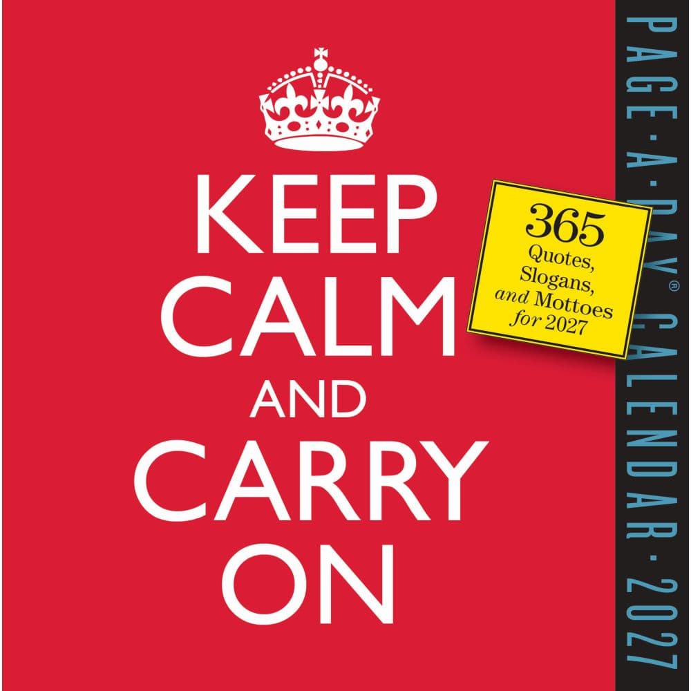 Keep Calm and Carry On 22027 Page-A-Day Desk Calendar Main Product Image