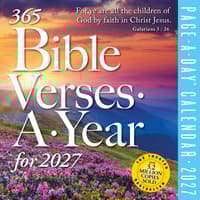 image 365 Bible Verses-A-Year 2027 Page-A-Day Desk Calendar Main Product Image