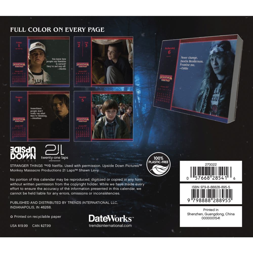 Stranger Things 2027 Desk Calendar Seventh Alternate Image