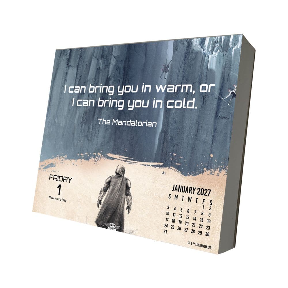 Star Wars The Mandalorian 2027 Desk Calendar First Alternate Image