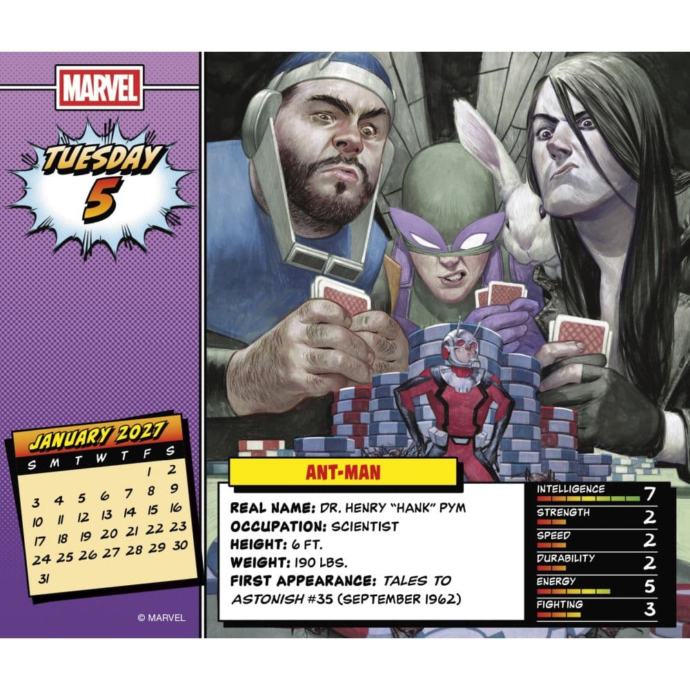 Marvel History 2027 Desk Calendar Third Alternate Image