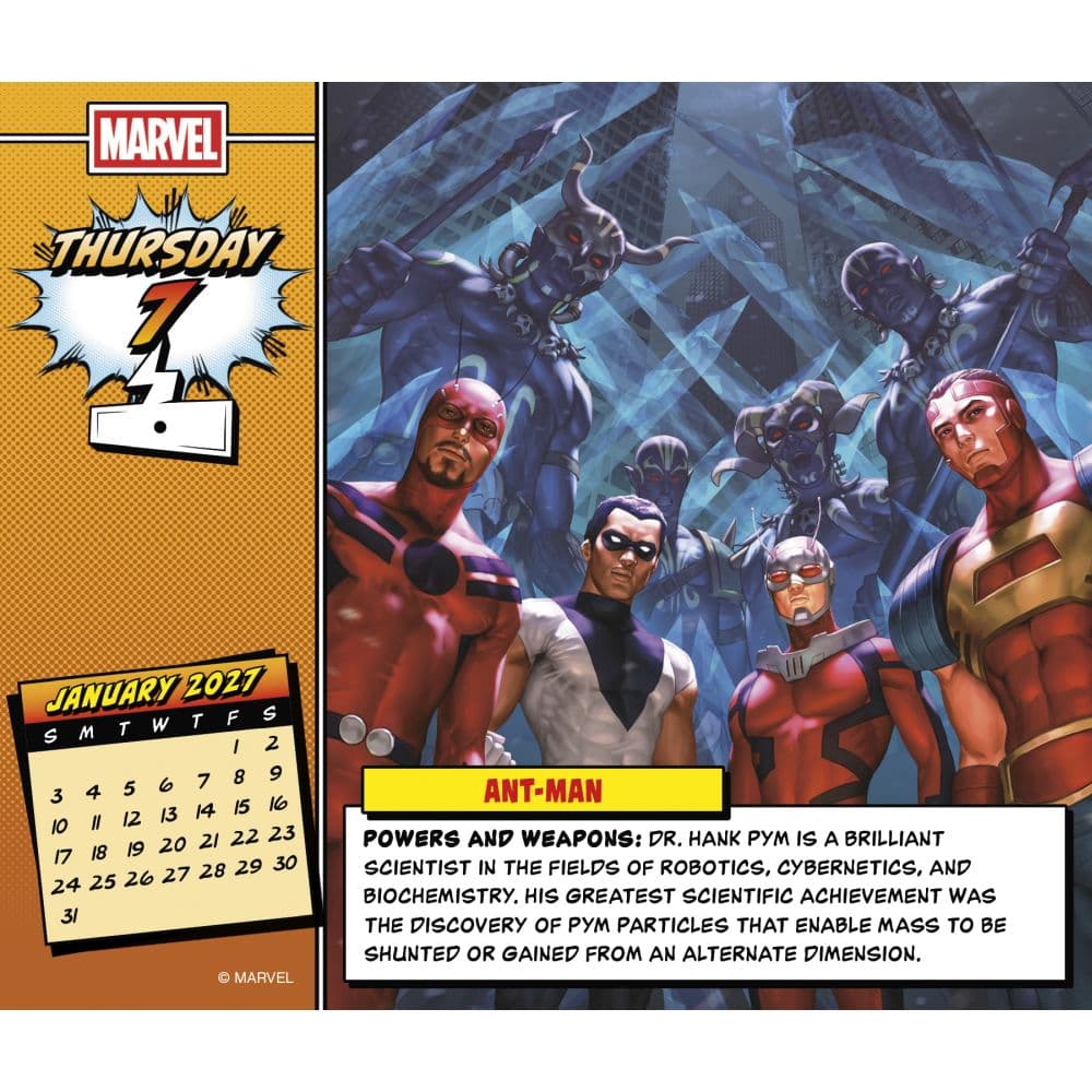 Marvel History 2027 Desk Calendar Fifth Alternate Image