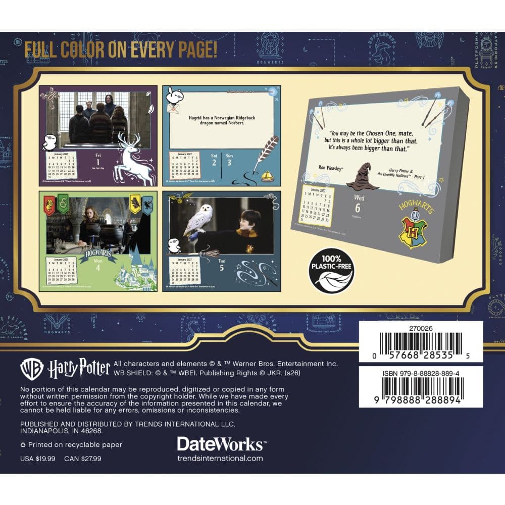 Harry Potter 2027 Desk Calendar Seventh Alternate Image
