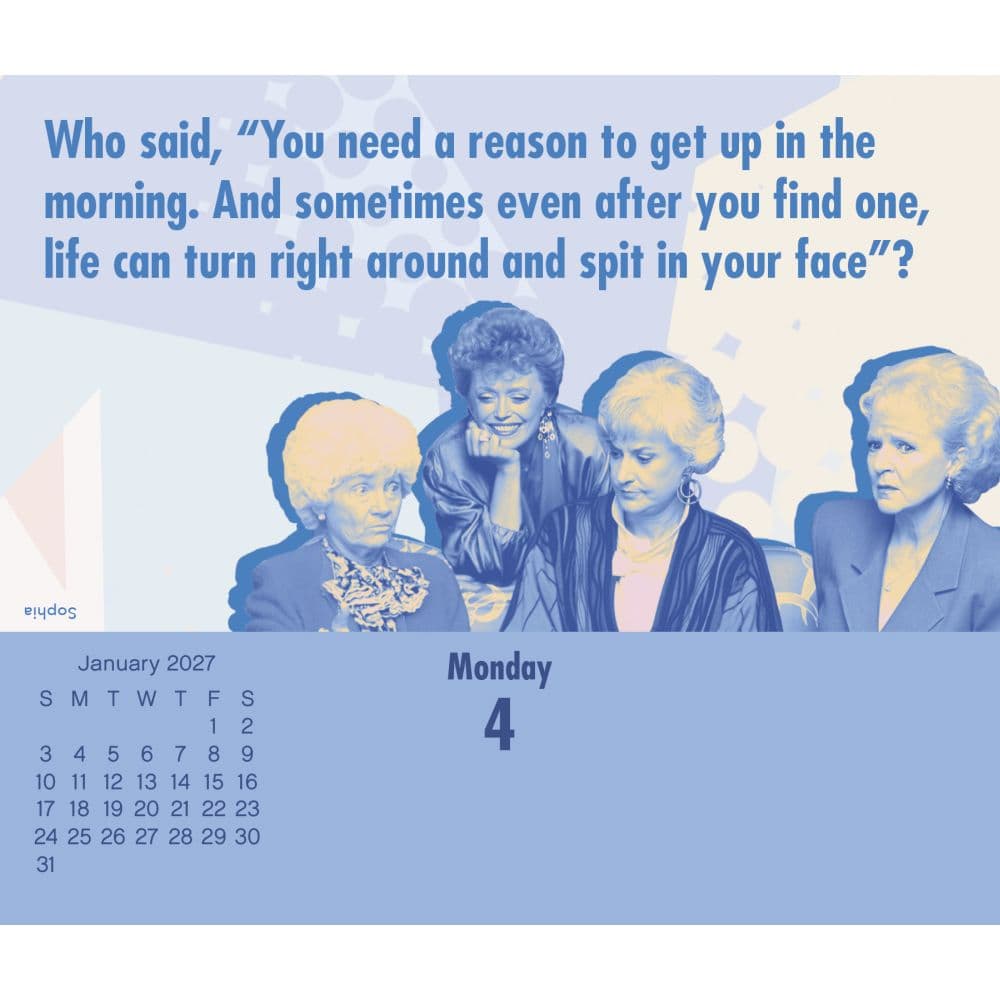 Golden Girls 2027 Desk Calendar Fourth Alternate Image