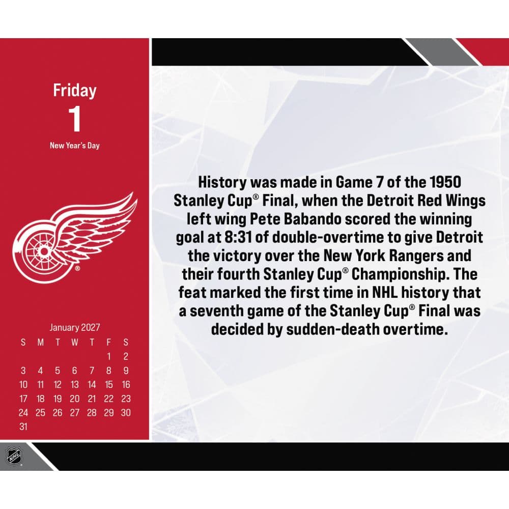 NHL 2027 Desk Calendar Second Alternate Image