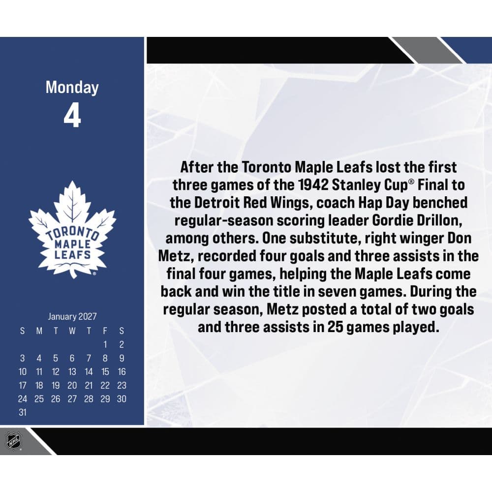NHL 2027 Desk Calendar Fourth Alternate Image
