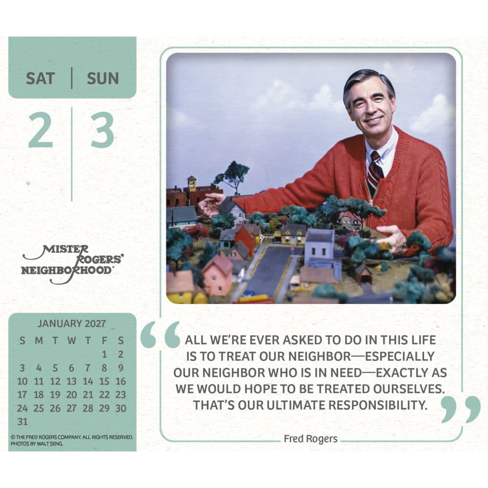 Mister Rogers 2027 Desk Calendar Third Alternate Image