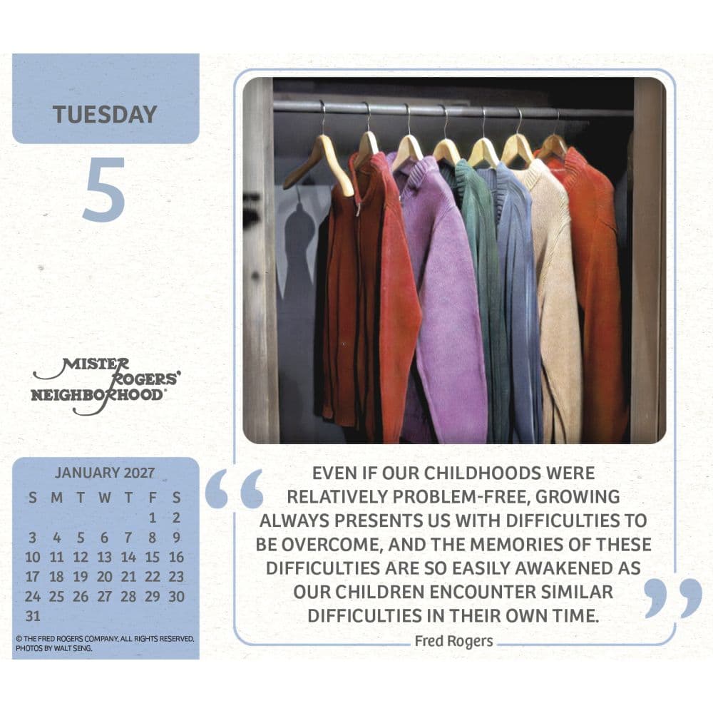 Mister Rogers 2027 Desk Calendar Fifth Alternate Image