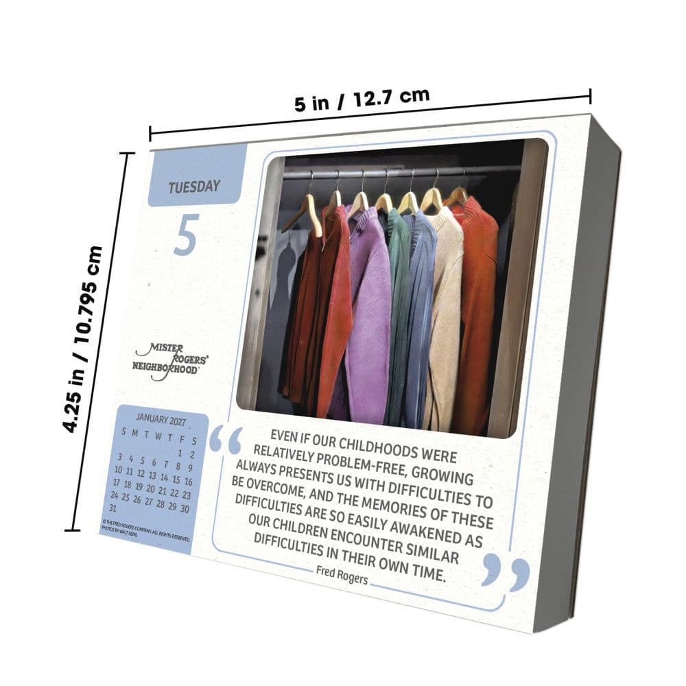 Mister Rogers 2027 Desk Calendar Ninth Alternate Image