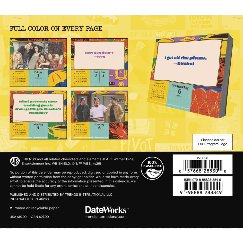 Friends 2027 Desk Calendar Seventh Alternate Image