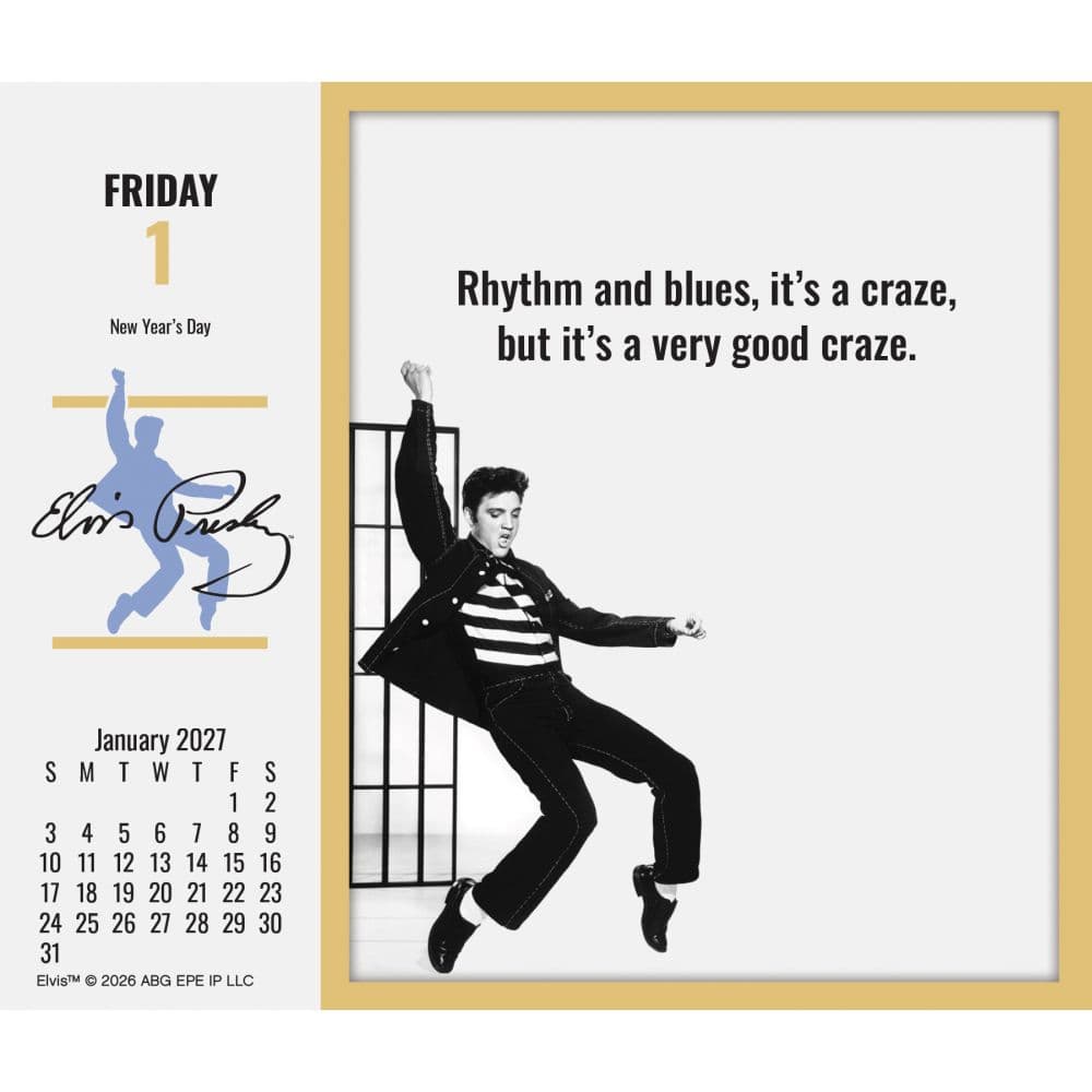 Elvis 2027 Desk Calendar Second Alternate Image