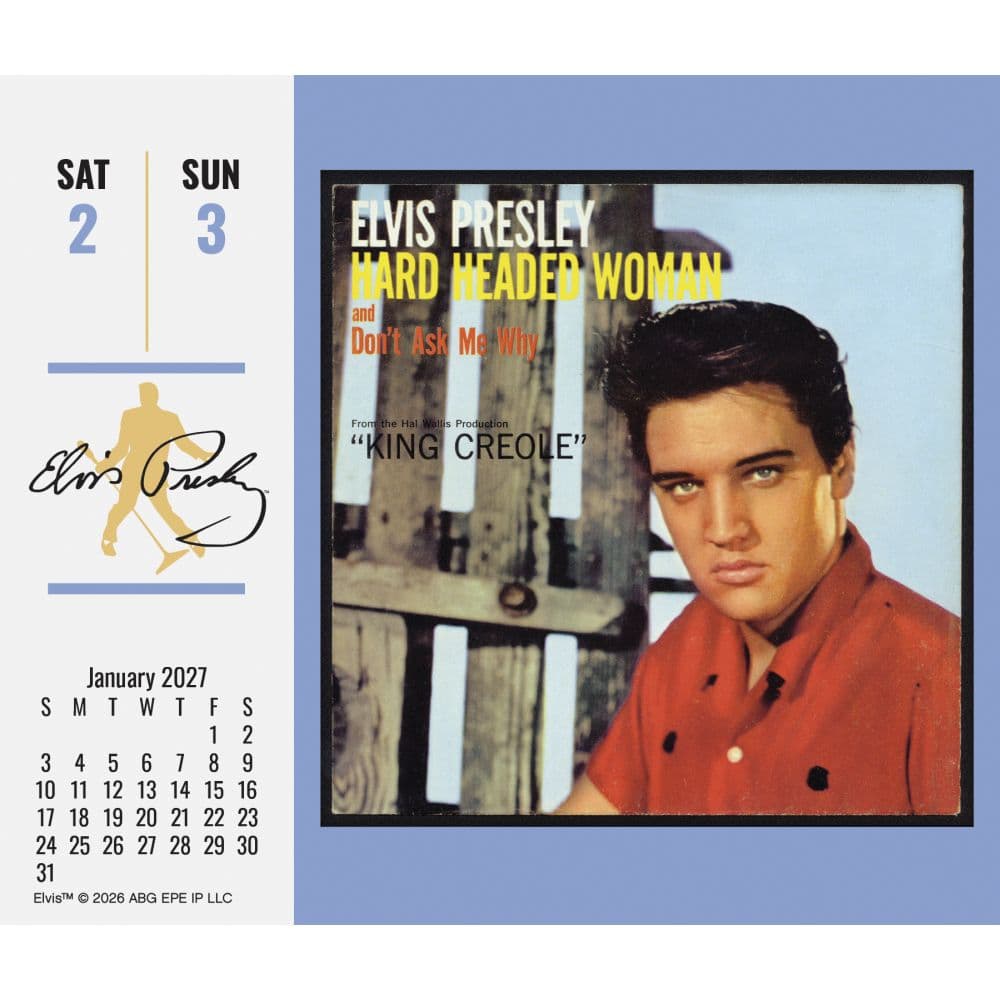 Elvis 2027 Desk Calendar Third Alternate Image