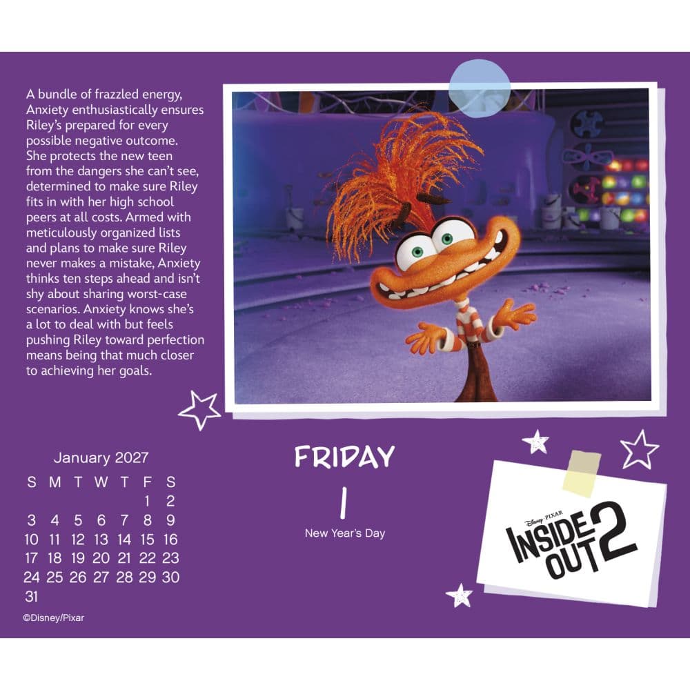 Disney Pixar 2027 Desk Calendar Second Alternate Image