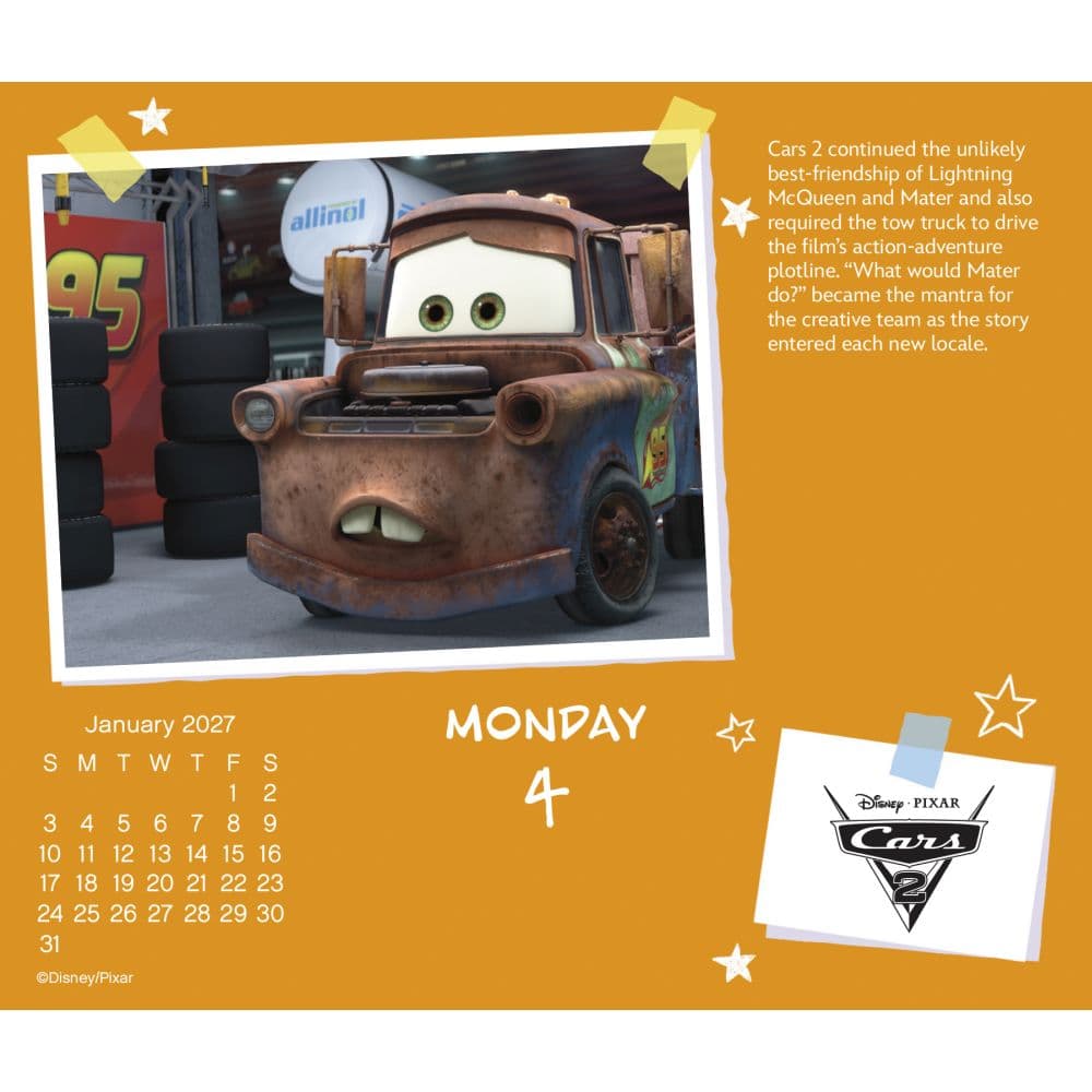 Disney Pixar 2027 Desk Calendar Fourth Alternate Image