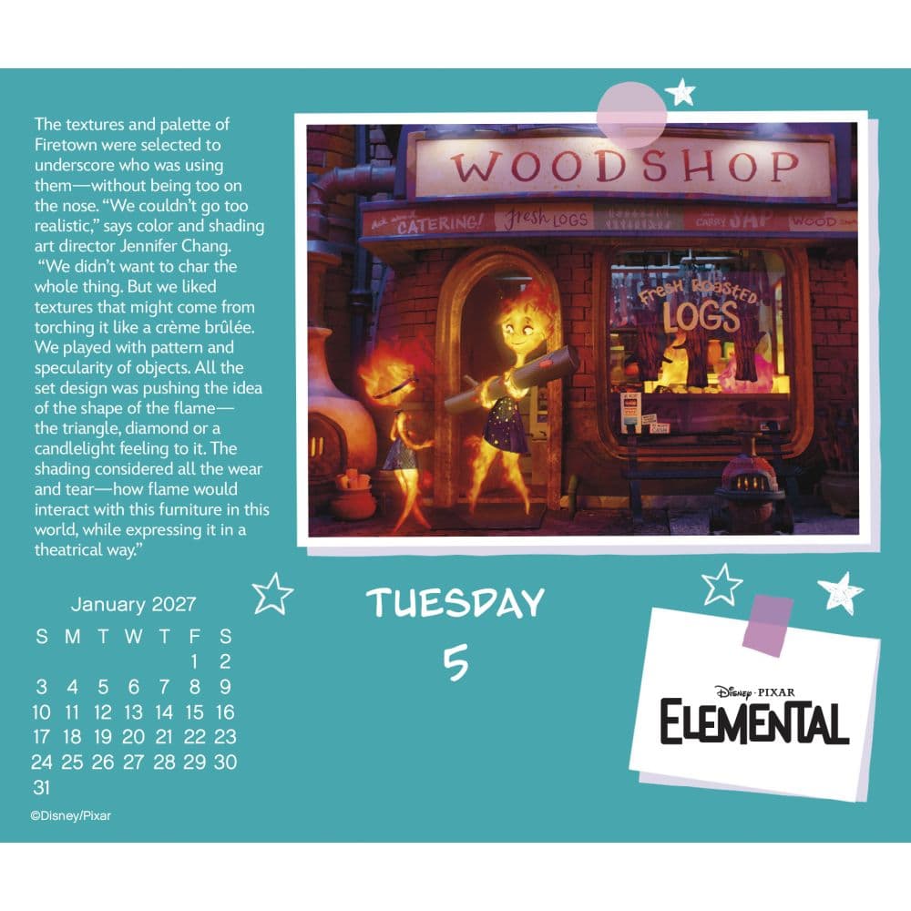 Disney Pixar 2027 Desk Calendar Fifth Alternate Image