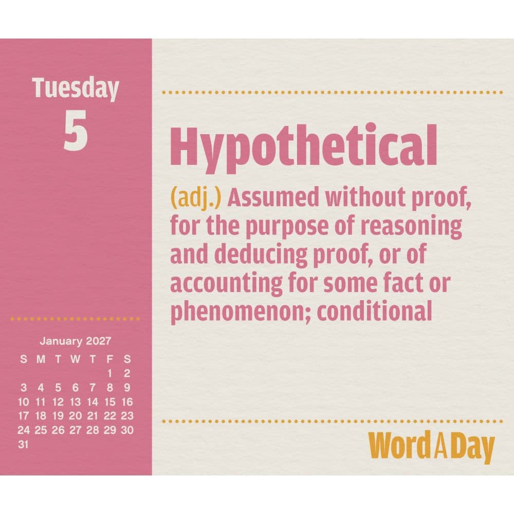 Word a Day 2027 Desk Calendar Fifth Alternate Image