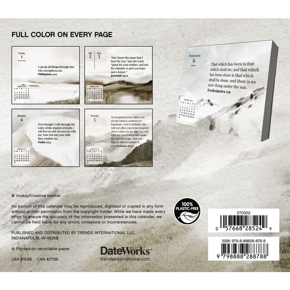 Bible Verses 2027 Desk Calendar Seventh Alternate Image