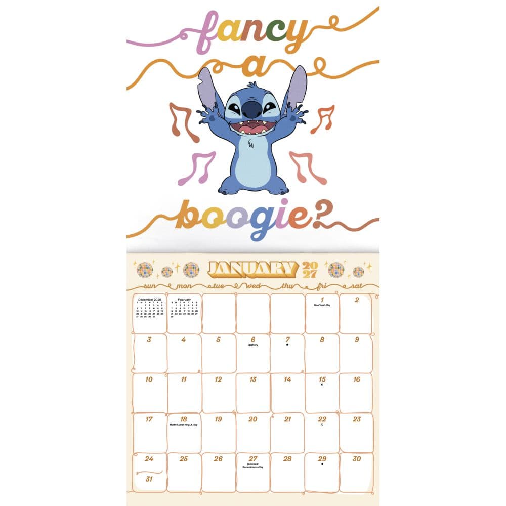 Stitch 2027 Mini Wall Calendar First Alternate Image