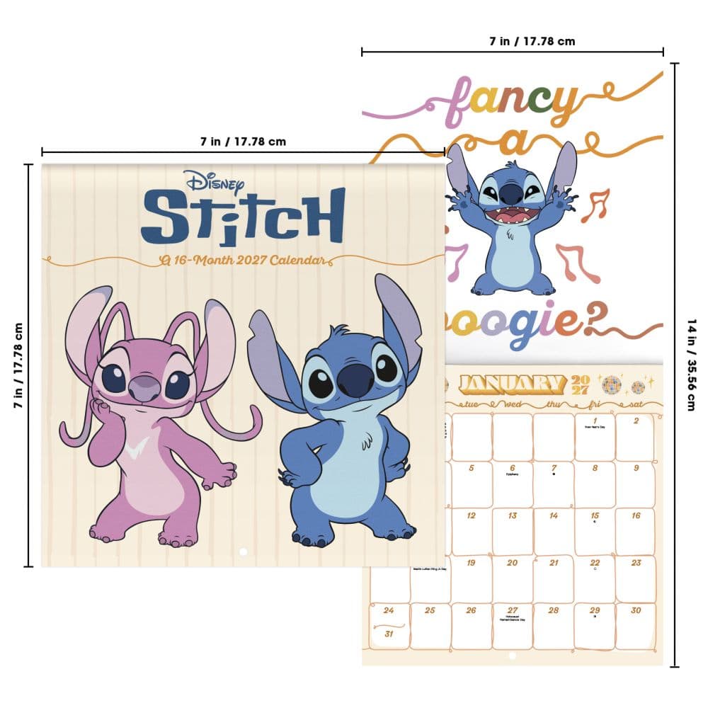 Stitch 2027 Mini Wall Calendar Sixth Alternate Image