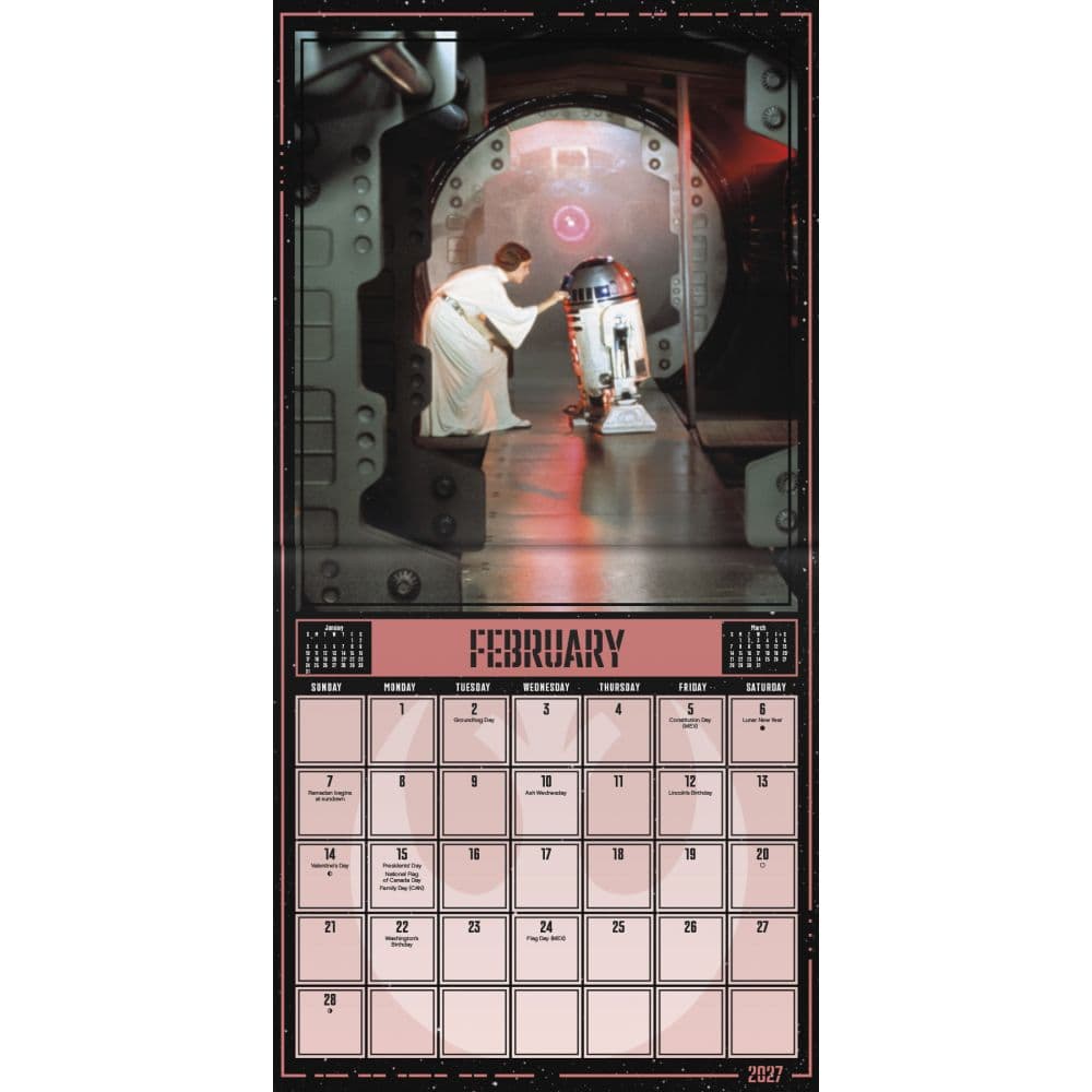 Star Wars 2027 Mini Wall Calendar Second Alternate Image