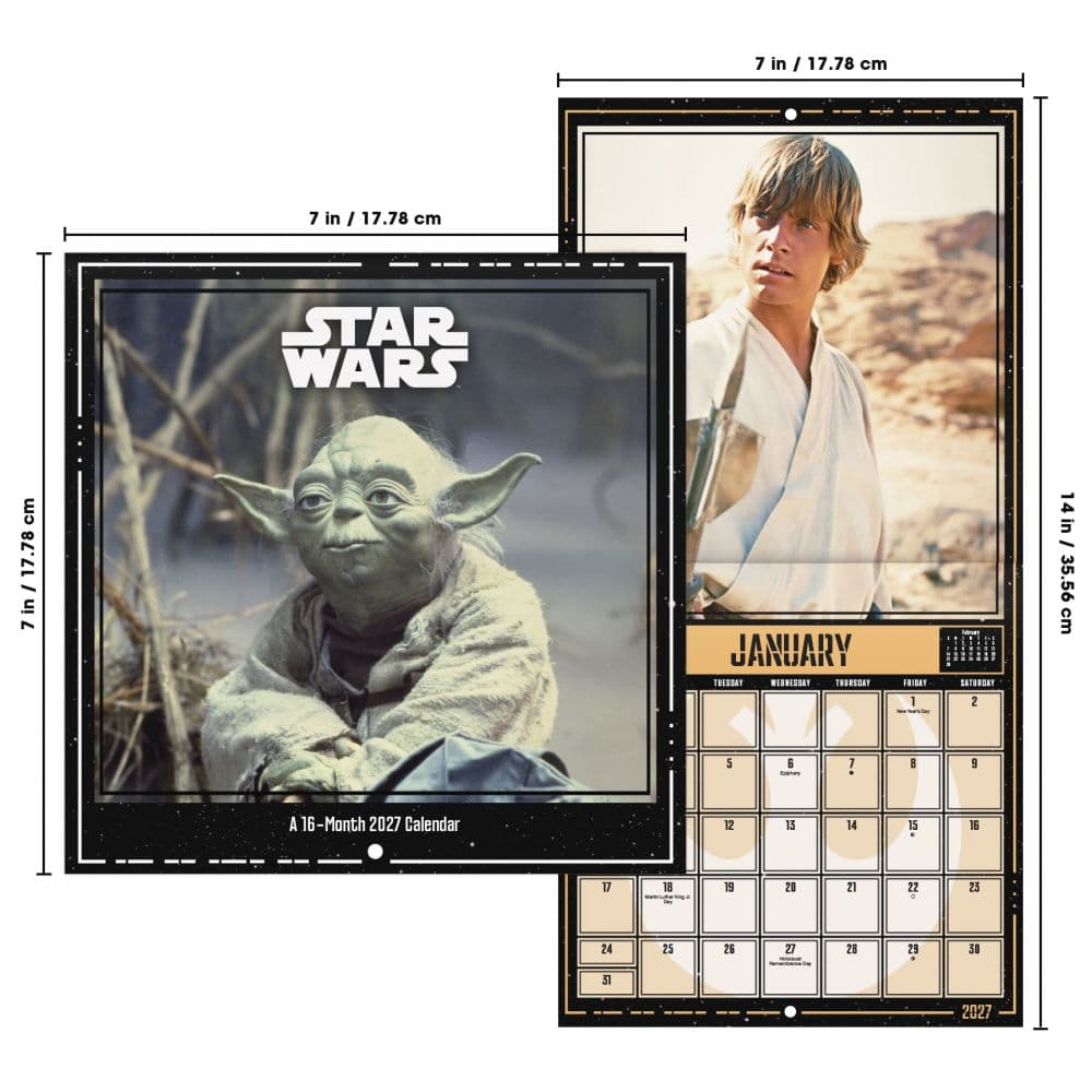 Star Wars 2027 Mini Wall Calendar Sixth Alternate Image