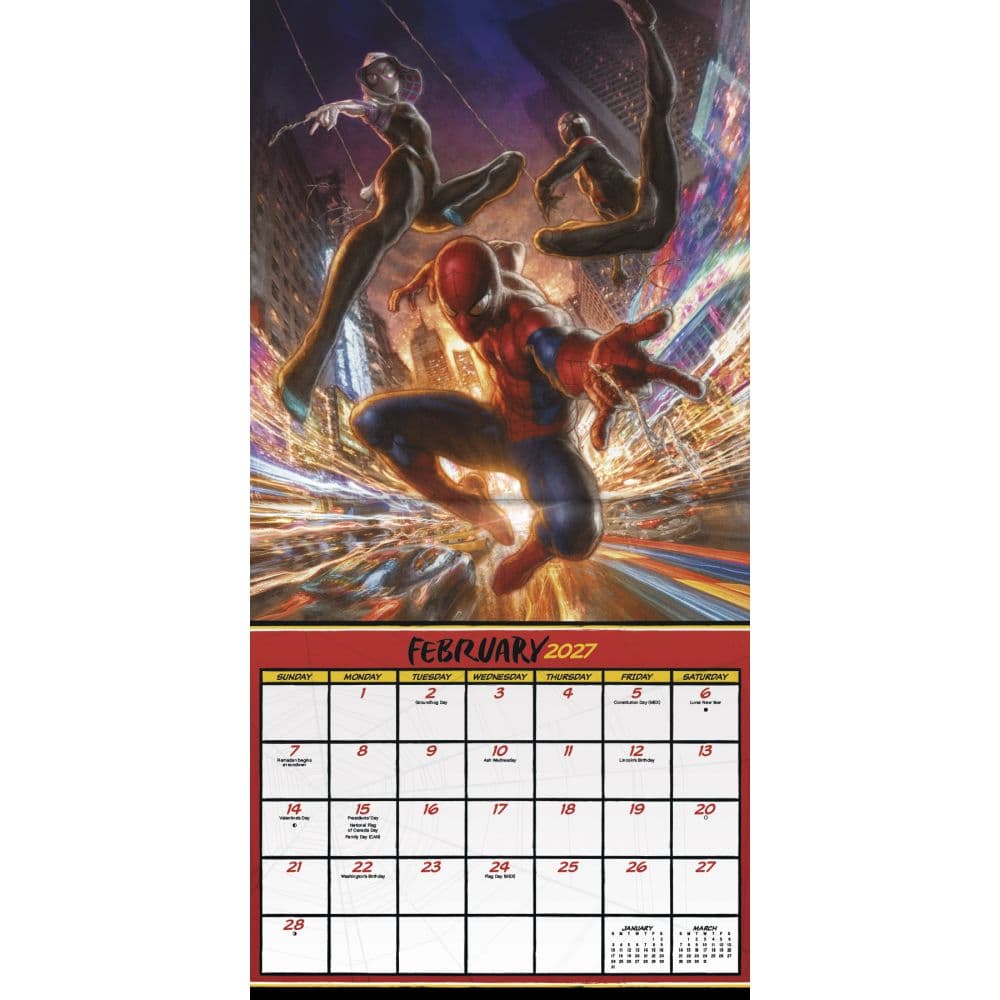 Spider-Man 2027 Mini Wall Calendar Second Alternate Image