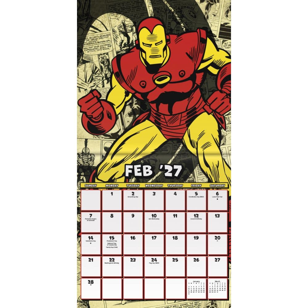 Marvel Comics 2027 Mini Wall Calendar Second Alternate Image