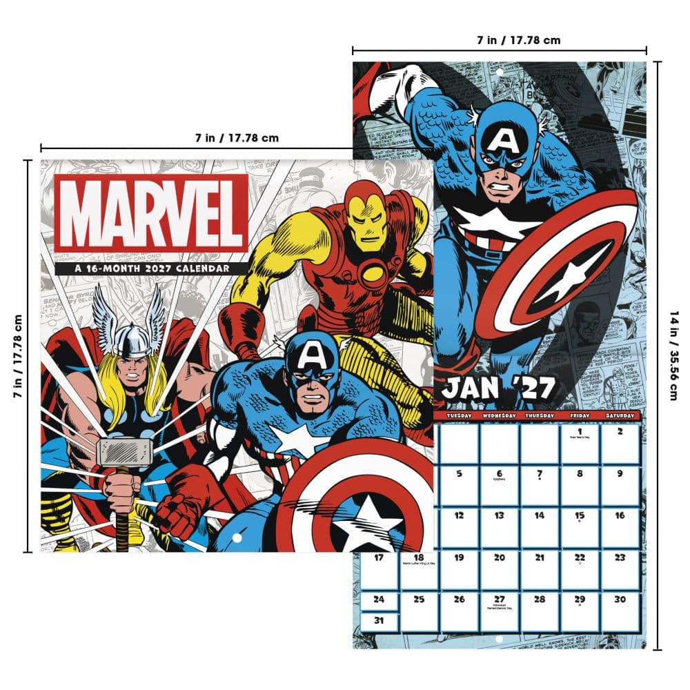 Marvel Comics 2027 Mini Wall Calendar Sixth Alternate Image