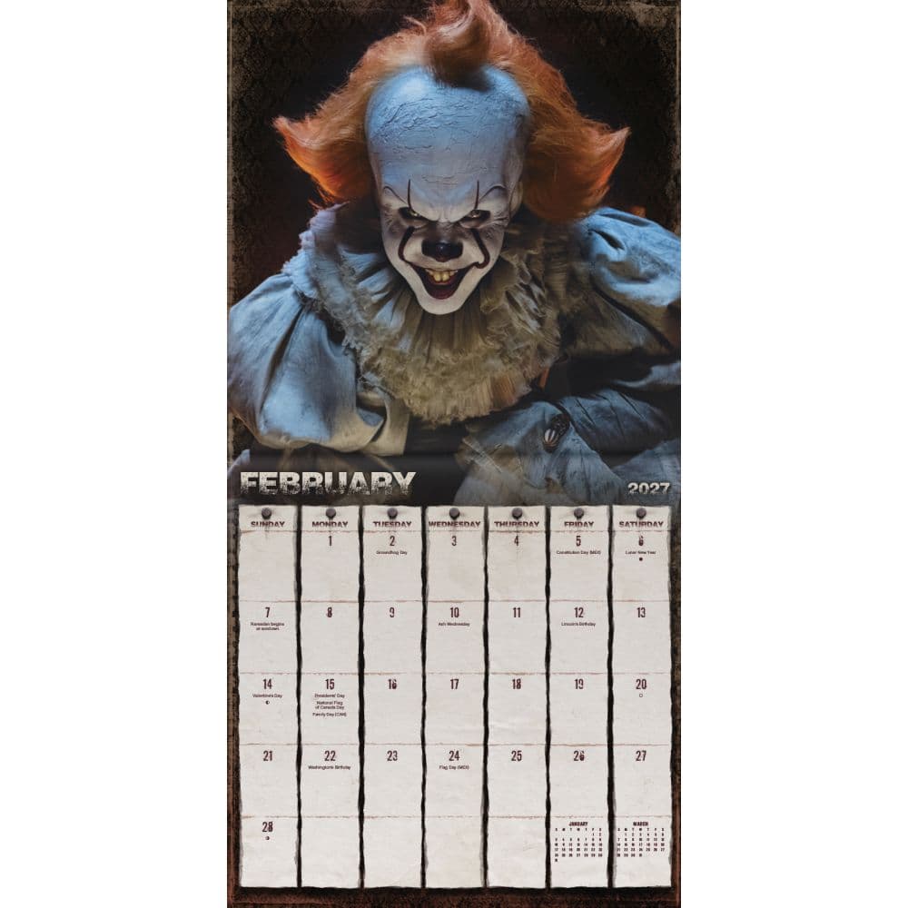 Horror Collection 2027 Mini Wall Calendar Second Alternate Image