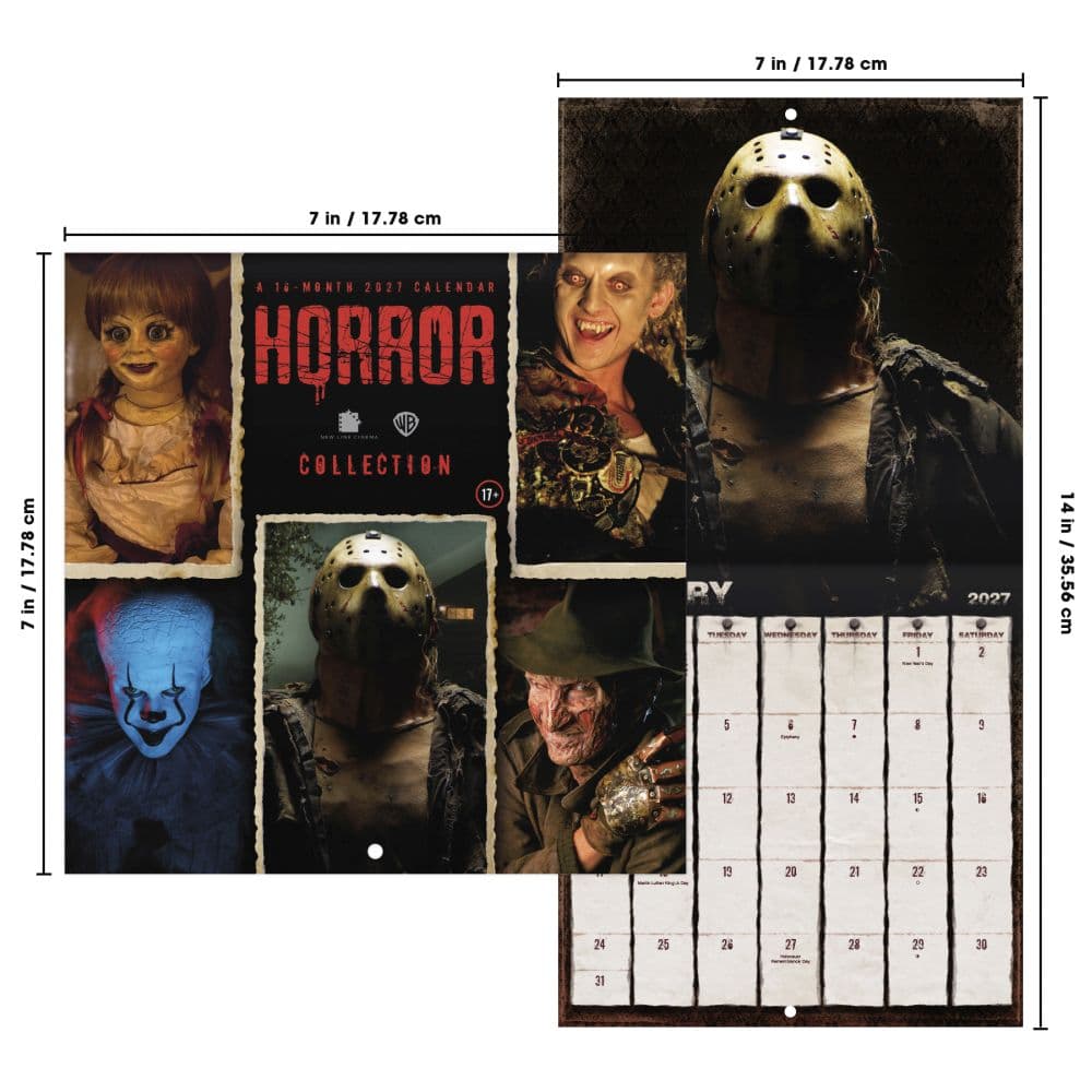 Horror Collection 2027 Mini Wall Calendar Sixth Alternate Image