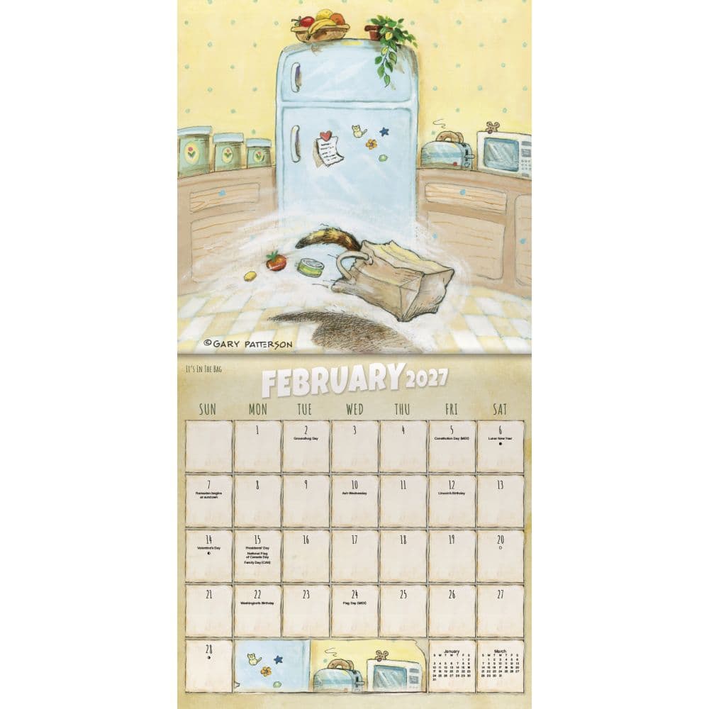 Gary Patterson Cats 2027 Mini Wall Calendar Second Alternate Image