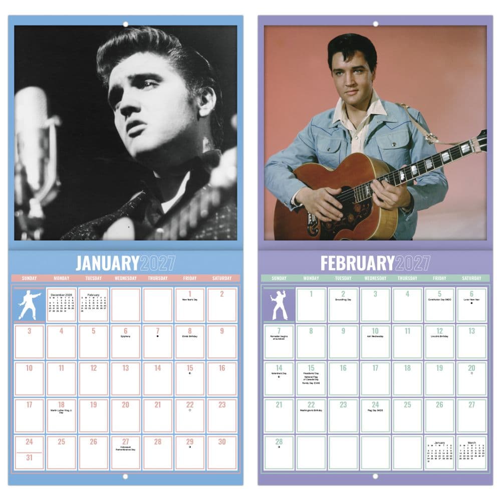 Elvis Presley 2027 Mini Wall Calendar Fifth Alternate Image