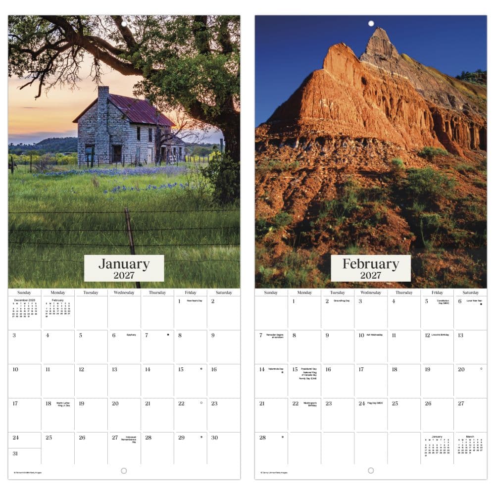 Texas 2027 Mini Wall Calendar Fifth Alternate Image