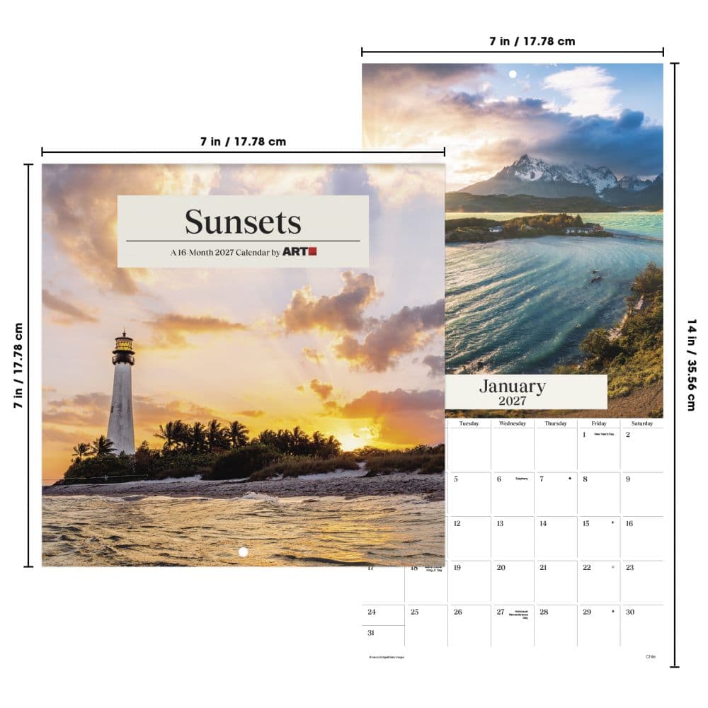 Sunsets 2027 Mini Wall Calendar Sixth Alternate Image