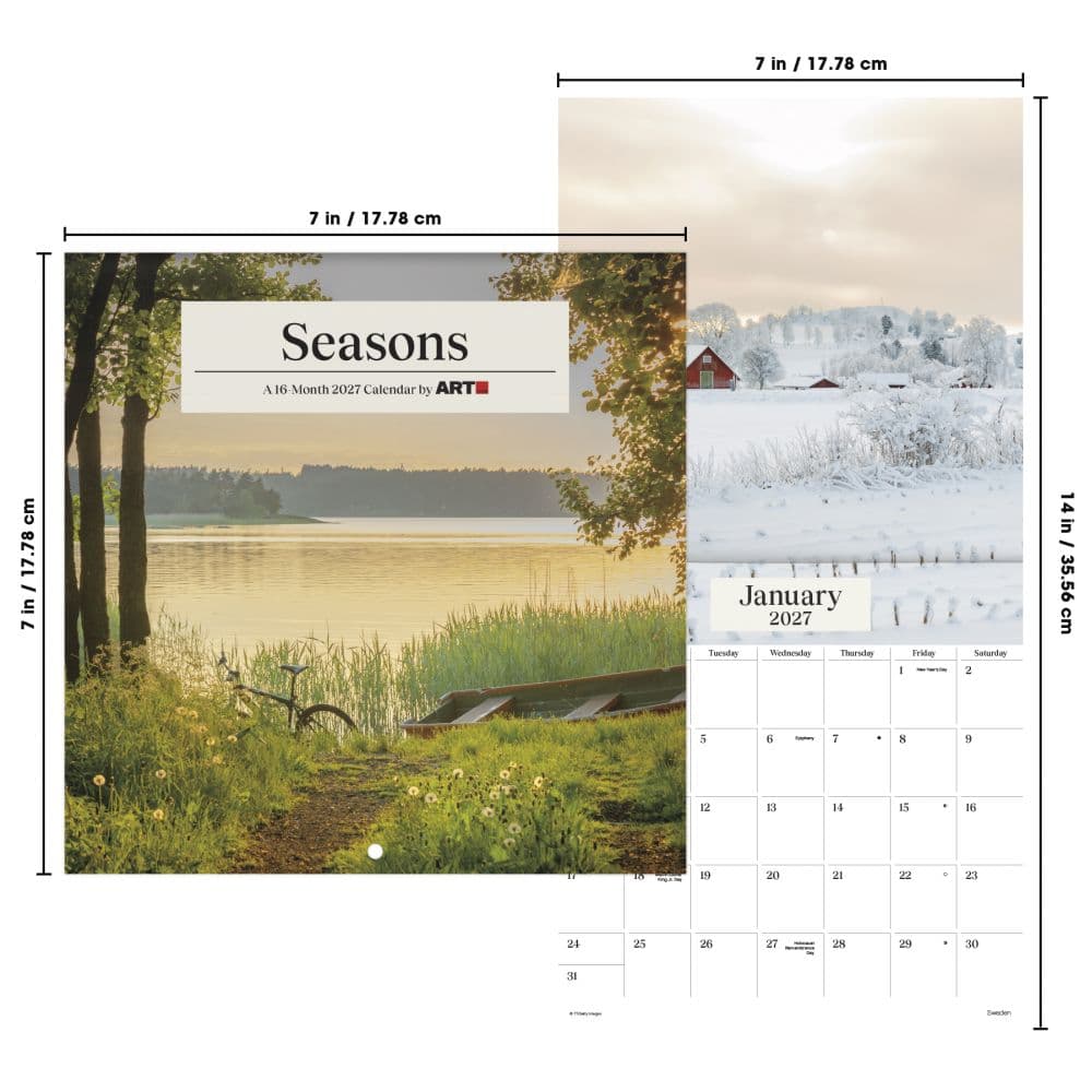 Seasons 2027 Mini Wall Calendar Sixth Alternate Image