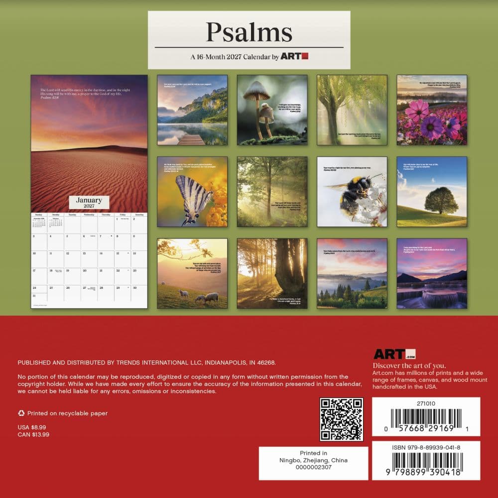 Psalms 2027 Mini Wall Calendar Third Alternate Image