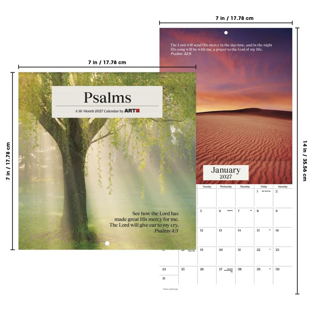 Psalms 2027 Mini Wall Calendar Sixth Alternate Image